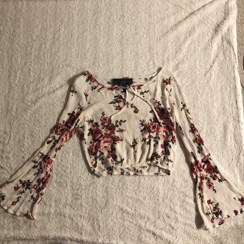 Long sleeve crop top; Size small